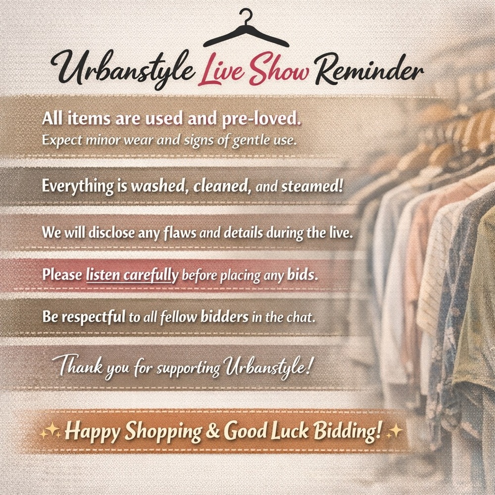 Urbanstyle Live Show Reminder